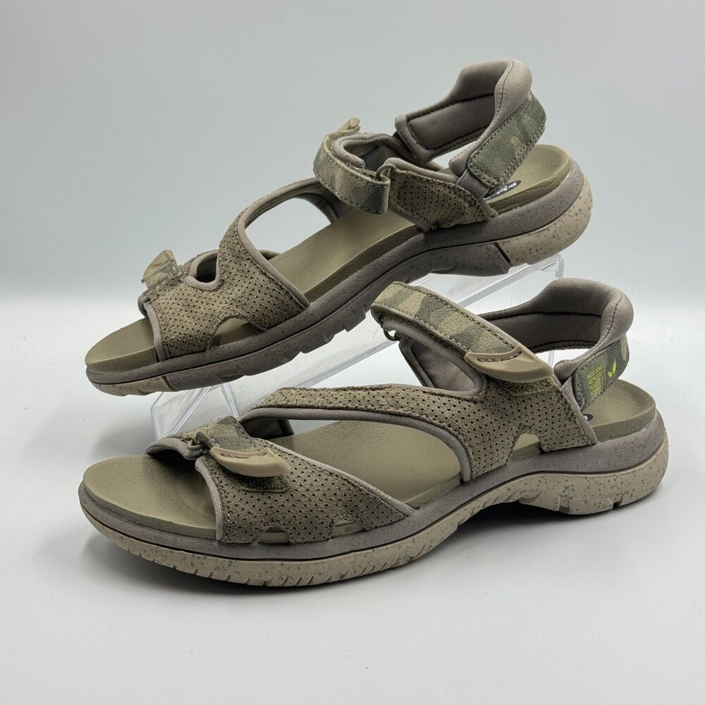 Dr Scholls Adelle 2 Womens 7M Olive Green Camo Sport Sandals Hiking Utility